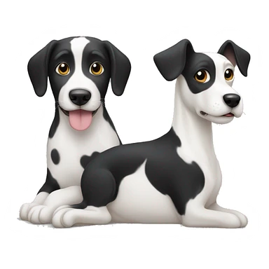 Black and white dog and cat that match sticker
