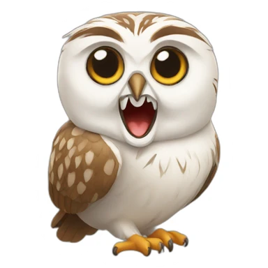 Laughing owl sticker