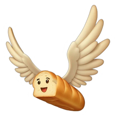 Bread flying with wings sticker