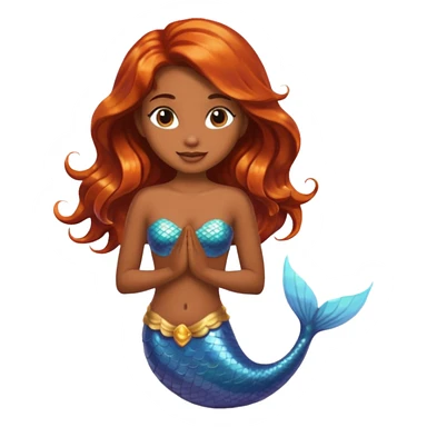 brown mermaid half body sticker