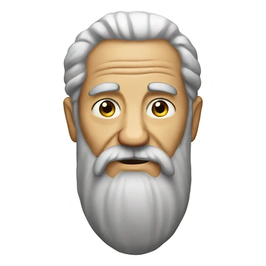 An old man with a long beard sticker