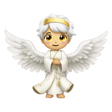 Japanese 2025 angel Happy New Years  sticker