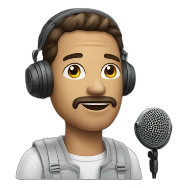 Man talk microphone podcast sticker