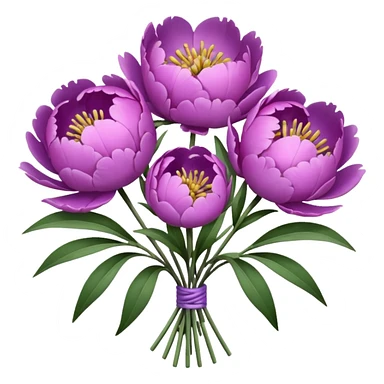 bouquet of lavender peonies sticker