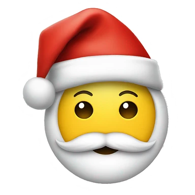 smiley face with santa ha sticker