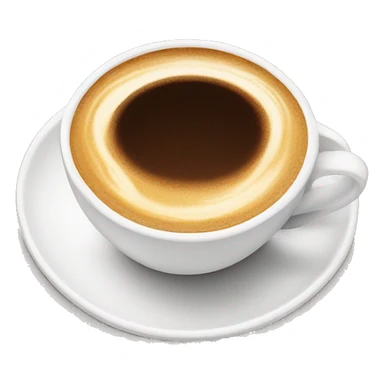 Flat white coffee sticker