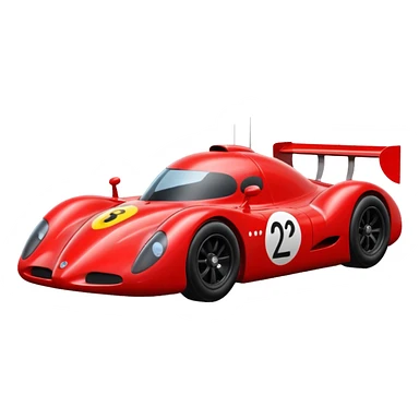 A race car in the style of Apple emojis sticker