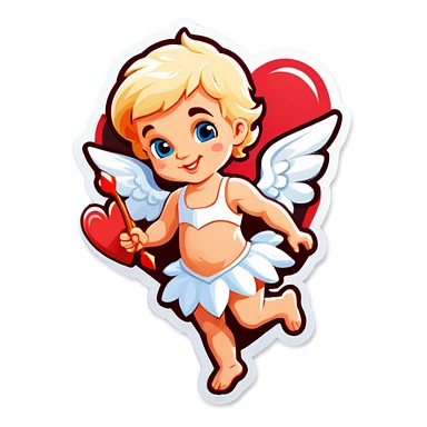 Valentine Cupid sticker