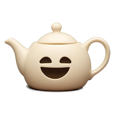 teapot tea mug beige sticker