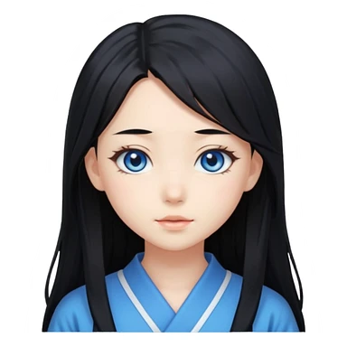 Japanese anime girl sticker