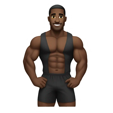 Black bodybuilder  sticker