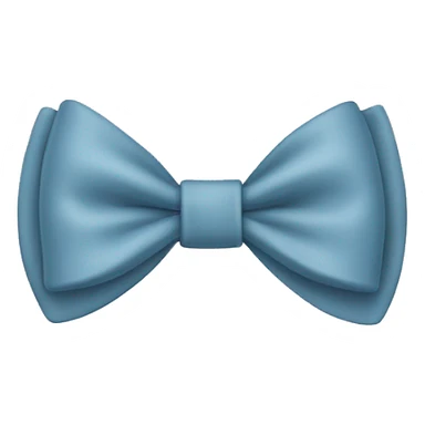 Dusty blue colored bow collar sticker