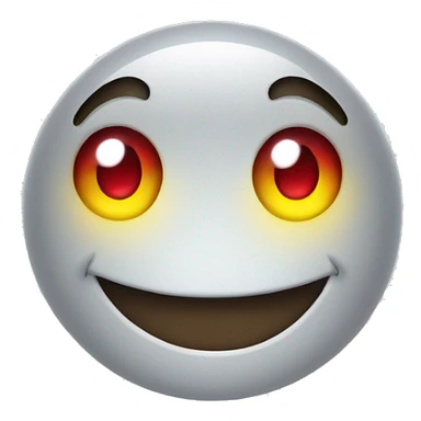 a smiley with mad smile with laser beam from eyes sticker