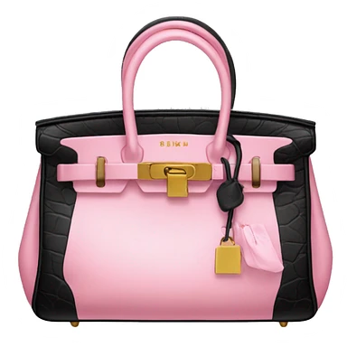  pink black birkin bag sticker