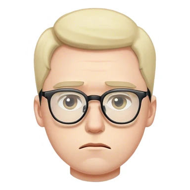 Sad boyfriend with glasses  sticker