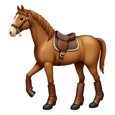Horse wearing boots sticker