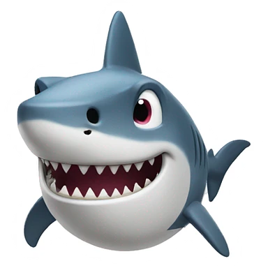 happy shark sticker