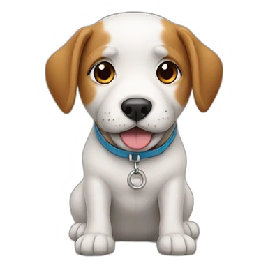 Dog with shoes sticker