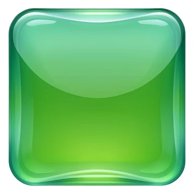Green Square glass. sticker