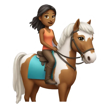girl on a horse sticker