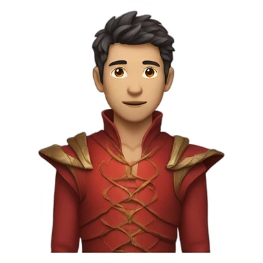 dragon human in red sticker