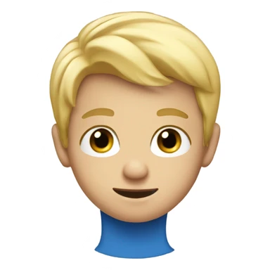 blonde boy in blue shirt sticker