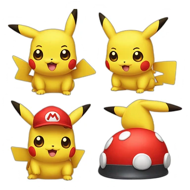 pikachu mario sticker