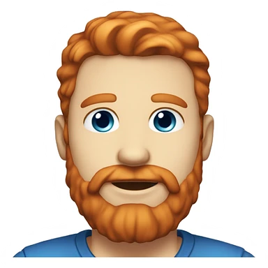 35 year old, male, red hair, pale, thick beard, blue eyes sticker
