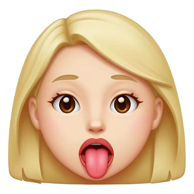 Tongue out while blushing  sticker