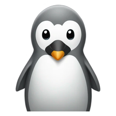 Grey and white penguin  sticker