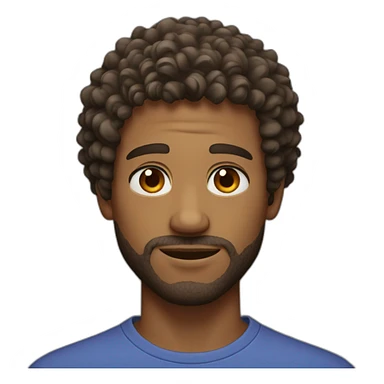guy with curly hair and hazel eyes sticker