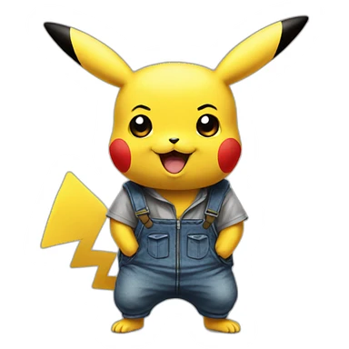 Pikachu sur sacha sticker