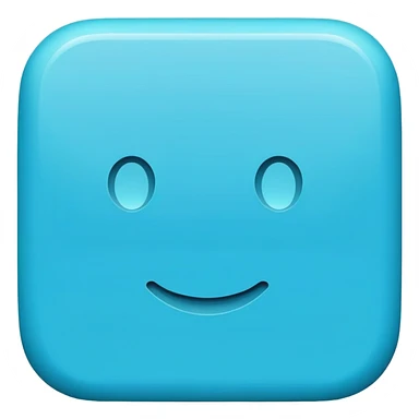 blue square with rounded corners sticker