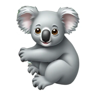 Koala auf einem Eukalyptusbaum sticker