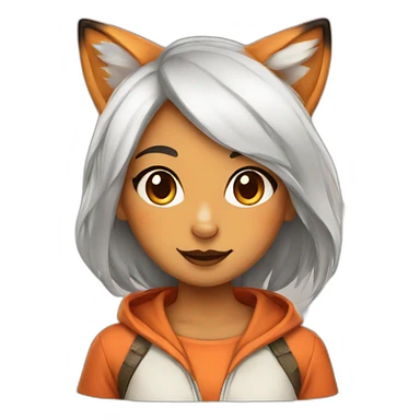 fox girl sticker