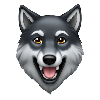 Dark grey/black wolf sticker
