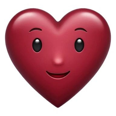 Emoji coeur comme les emojis des sms en bordeaux  sticker