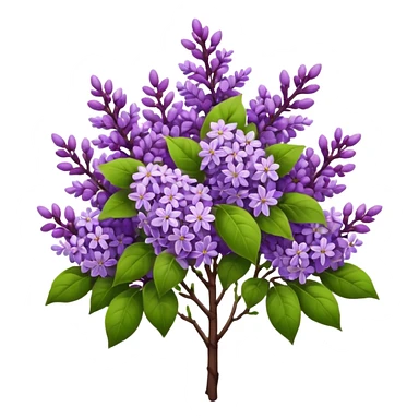 lilac flower bushes sticker
