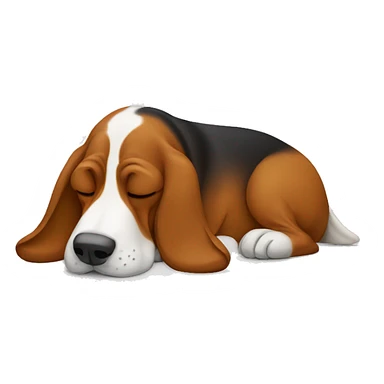 Basset hound sleeping sticker