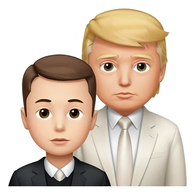 Donald trump x elon musk if they had a kid sticker