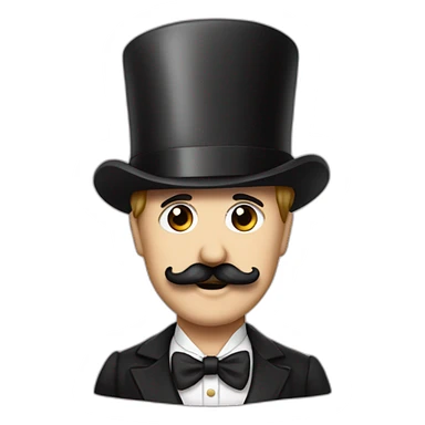 lbtq kaiser with mustaches like charlie chaplin sticker