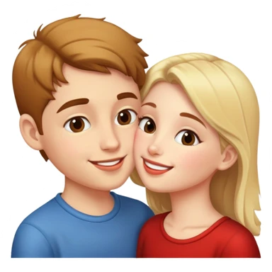 Girl and boy kissing  sticker