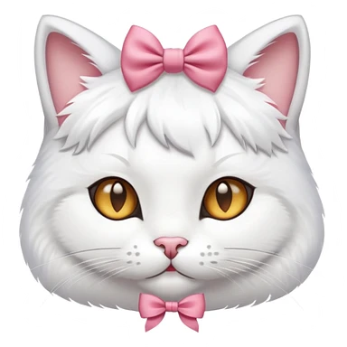 cute cat with bow on head sticker