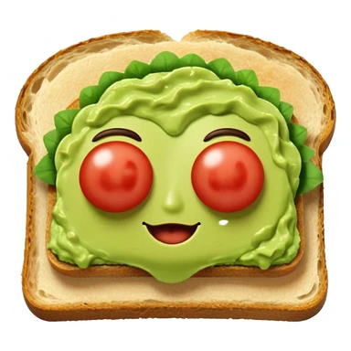 guacamole toast NO tomatoes  sticker