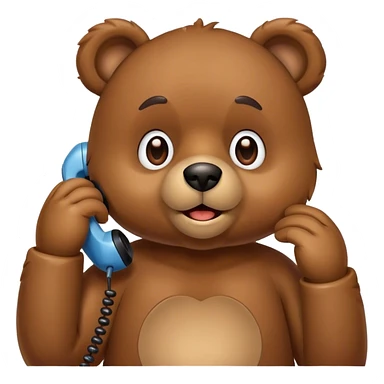Teddy talking on phone  sticker