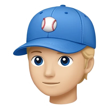 baseball cap with a simple logo on the front panel sticker