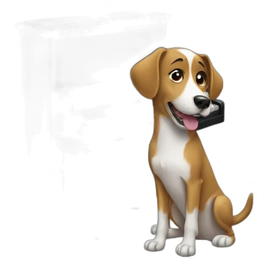 Dog plays piano sticker