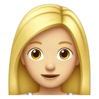 blonde girl victory sticker