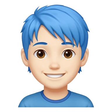 blue haired kid sticker