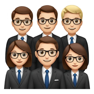 People in suits wearing glasses sticker